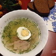 Рецепт Куриного бульона с яйцом