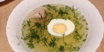 куриный бульон с яйцом
