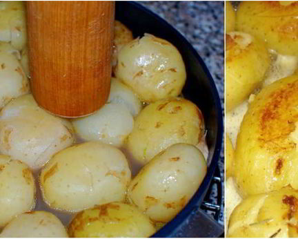 Молодая картошка на бульоне