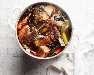 Овощной бульон на костях