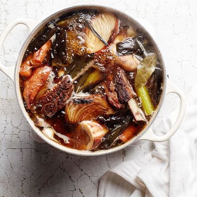 Овощной бульон на костях