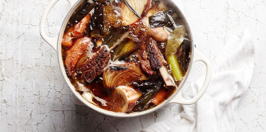 Рецепт овощного бульона на костях