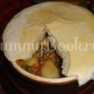 Рецепт Пельменей в горшочках с печенью и бульоном