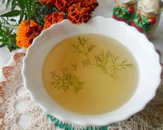 Прозрачный мясной бульон из свинины