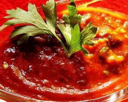 Сацебели на курином бульоне