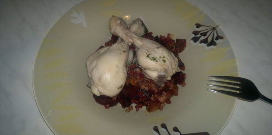 Рецепт соевого гречотто с куриными ножками в классическом бульоне