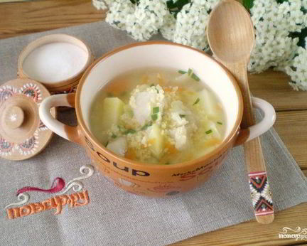 Суп на рыбном бульоне