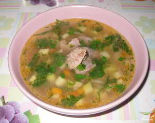 Суп на свином бульоне