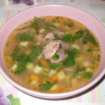 Суп на свином бульоне