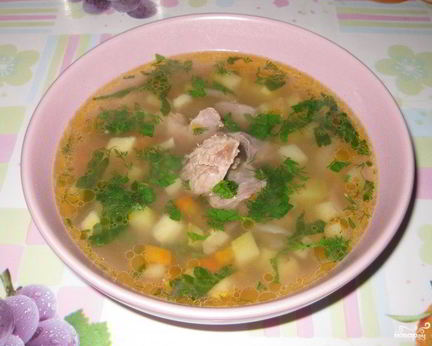 Суп на свином бульоне