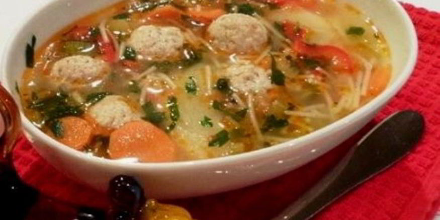 Рецепт супа с фрикадельками на курином бульоне