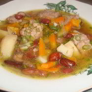 Рецепт Фасолевого супа с фрикадельками