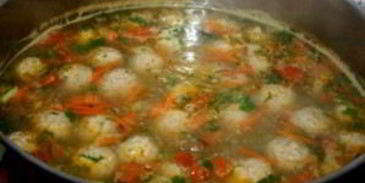 фасолевый суп с фрикадельками