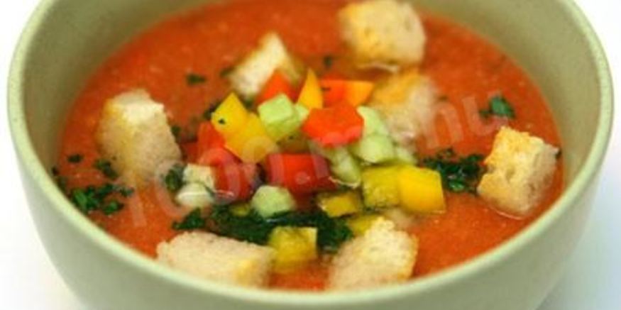 Рецепт гаспачо овощной с перцем