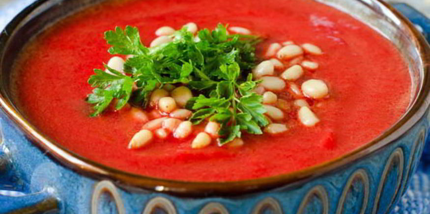 Рецепт гаспачо с кедровыми орешками
