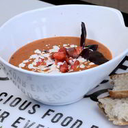 Рецепт Гаспачо с клубникой и виноградом