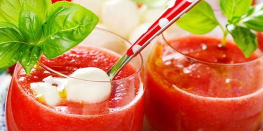 Рецепт гаспачо с моцареллой