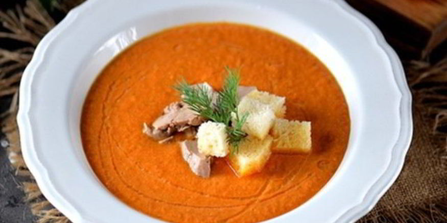 Рецепт гаспачо с печенью трески