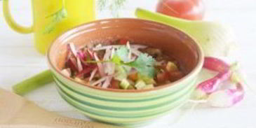 гаспачо с редисом и фенхелем