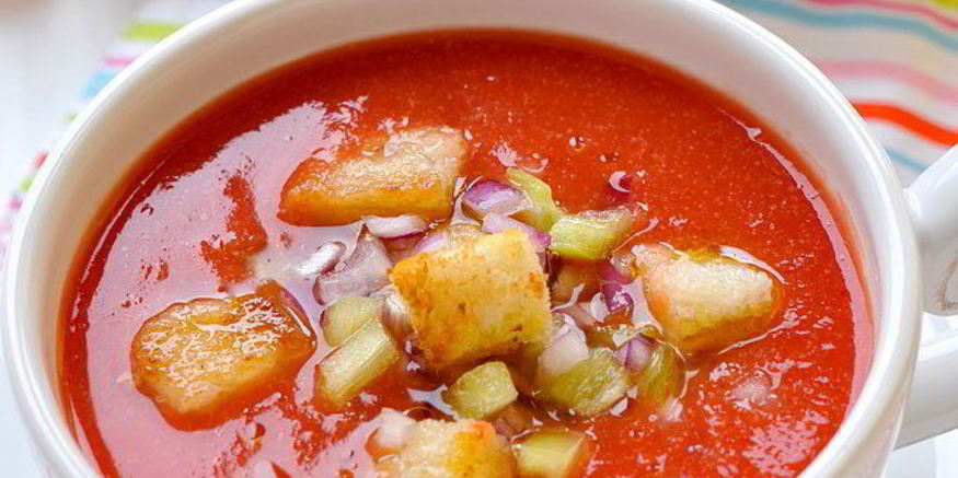 Рецепт холодного томатного супа гаспачо