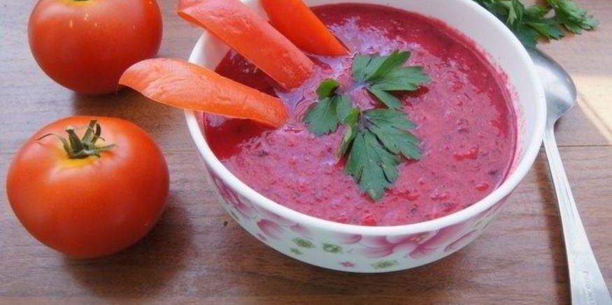 Рецепт свекольного гаспачо с петрушкой