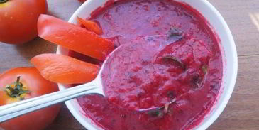 свекольный гаспачо с петрушкой