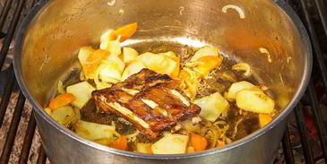 гороховый крем суп с беконом