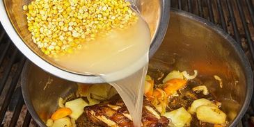 гороховый крем суп с беконом