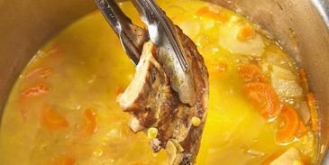 гороховый крем суп с беконом