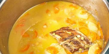 гороховый крем-суп со сливками