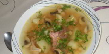 гороховый суп с грибами