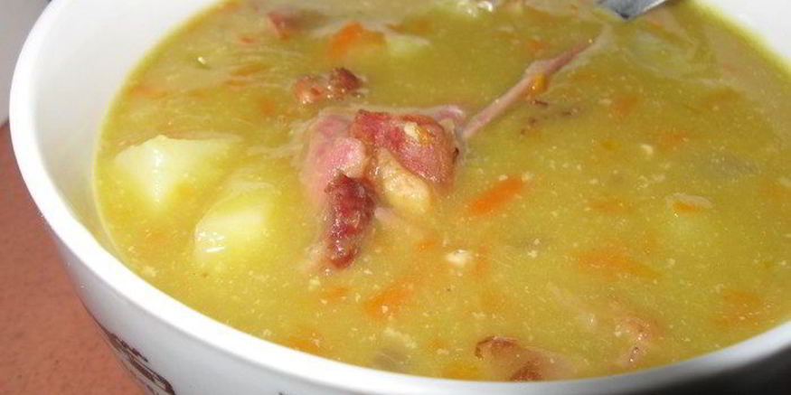 Рецепт горохового супа с копченой грудинкой