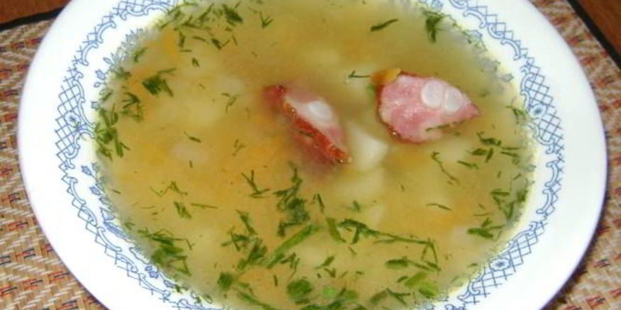 Рецепт горохового супа с копчеными ребрышками в мультиварке
