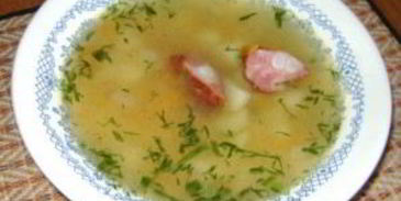 гороховый суп с копчеными ребрышками в мультиварке