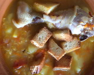 Гороховый суп с курицей