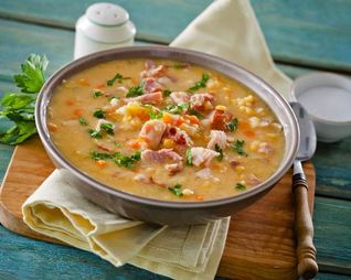 Гороховый суп с мясом в мультиварке