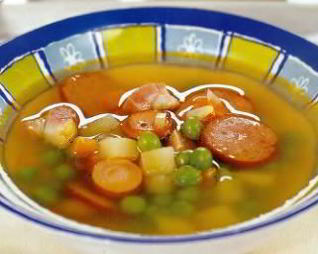 Гороховый суп с сосисками