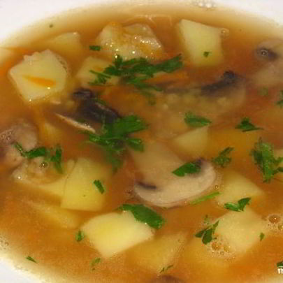 Суп гороховый с грибами