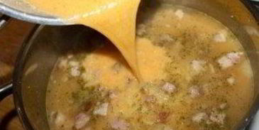 суп гороховый с копченостями