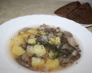 Грибной суп из вешенок