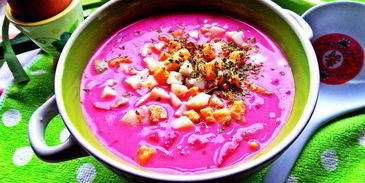 холодник на кефире с маринованной свеклой