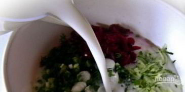 холодник на кефире со свеклой