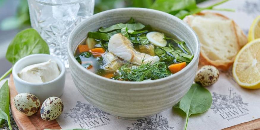 Рецепт холодника с копченым судаком и сметаной