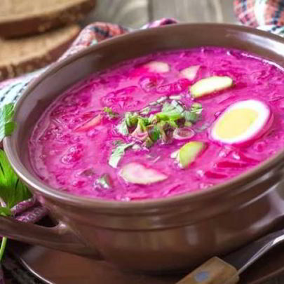 Холодник со свеклой