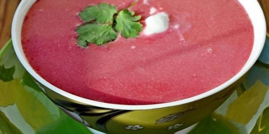 Рецепт холодного кокосового супа со свеклой