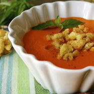 Рецепт Холодного красного супа с ароматной крошкой