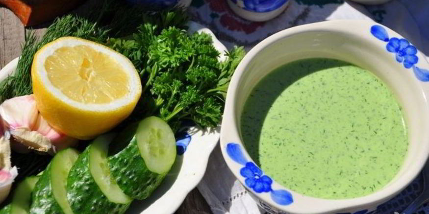 Рецепт холодного огуречного супа на йогурте