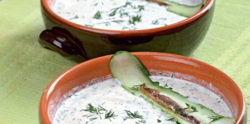 Рецепт холодного пикантного супа с йогуртом
