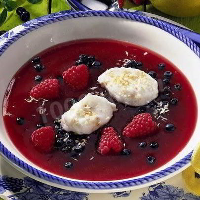 Холодный суп из малины
