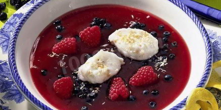 Рецепт холодного супа из малины